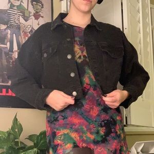 Cropped Black Jean Jacket